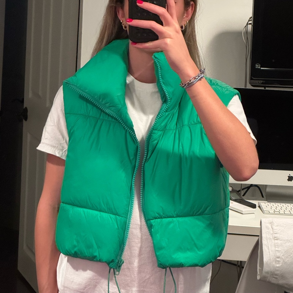 Vibrant Green Puffer Vest